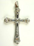 Art Deco Sapphire and Diamond Antique Cross