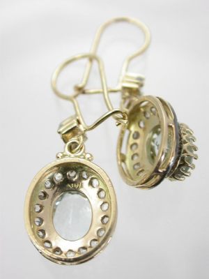 Aquamarine Victorian Antique Style Earrings