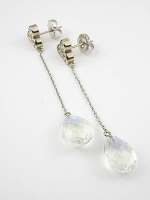 Vintage Style Moonstone Dangle Earrings