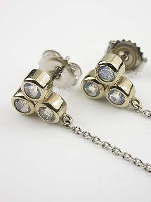 Vintage Style Moonstone Dangle Earrings