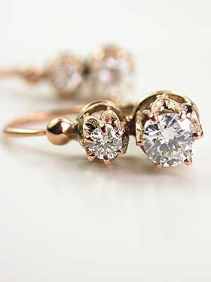 Rose Gold Vintage Earrings