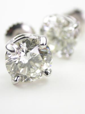 Vintage Style Diamond Earrings