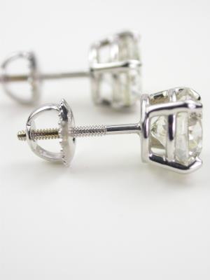 Vintage Style Diamond Earrings