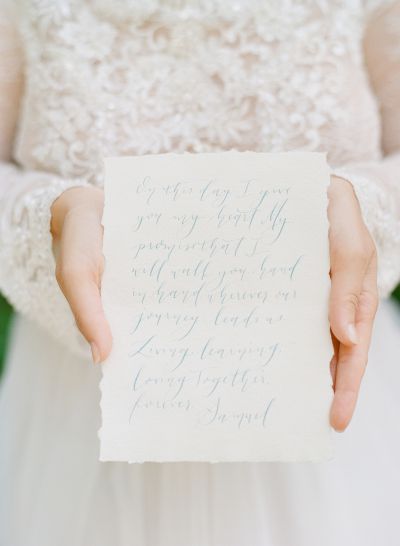 Handwritten vows by Bijou Creative