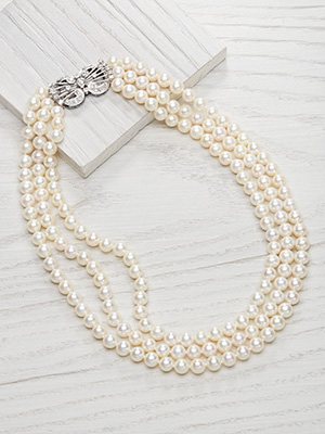 Three Strand Pearl Necklace