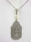 1930s Filigree Vintage Pendant