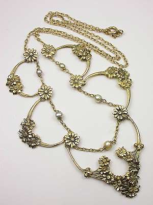Victorian Swag and Floral Necklace