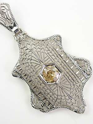 Edwardian Filigree Antique Pendant