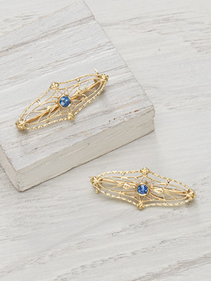 Turn of the Century Sapphire Filigree Pins