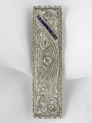 Edwardian Filigree Antique Pin