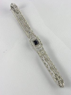 Edwardian Antique Filigree Bar Pin