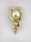 Victorian Pearl and Diamond Stick Pin