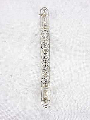 Edwardian Pearl and Diamond Brooch