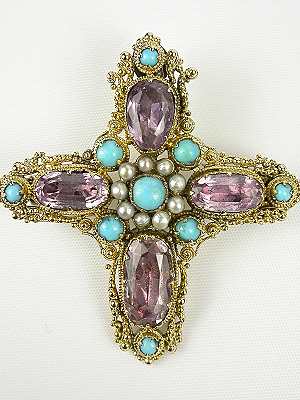 Georgian Topaz Antique Brooch & Pendant