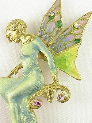 Art Nouveau 1910 Fairy Brooch