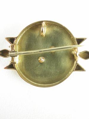 Victorian Gold and Enamel Antique Brooch