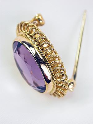 Amethyst Vintage Brooch