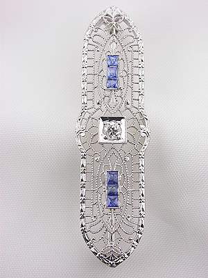 Late Edwardian Brooch with Sapphires