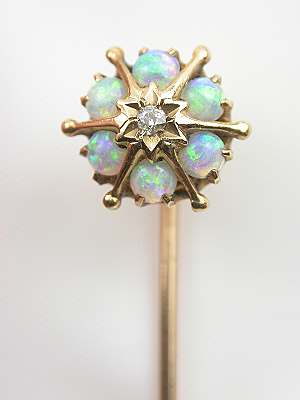 Antique Opal Stick Pin