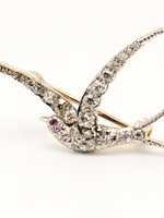 Victorian Antique Swallow Brooch