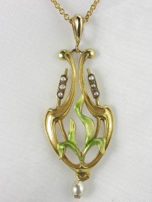 Art Nouveau Jewelry Pendant