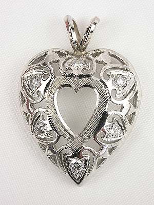 Topazery Vintage Collection Heart Pendant