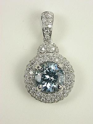 Aquamarine Vintage Style Pendant