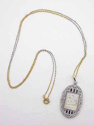 Mother of Pearl and Diamond Pendant 