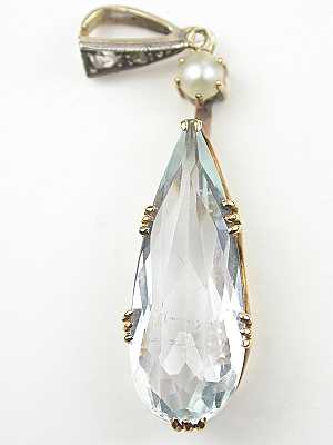 Antique Edwardian Aquamarine Pendant