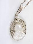 Virgin Mary Pendant with Diamonds