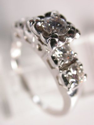 Diamond Engagement Ring with Allusion Setting