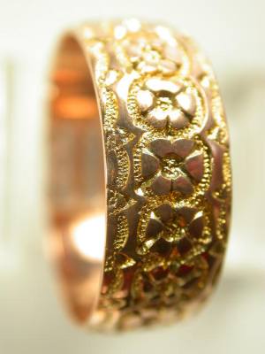 Yellow and Rose Gold Antique Wedding Ring