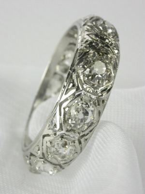 Edwardian Antique Filigree Wedding Ring