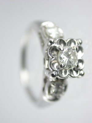 1950s Antique Diamond Engagement Ring