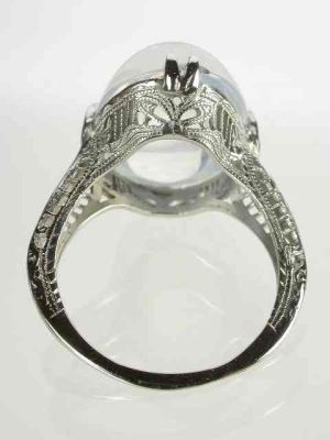 Antique Edwardian Filigree Moonstone Ring