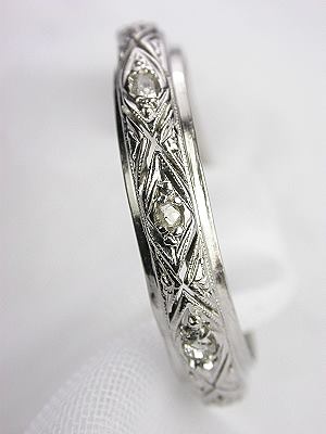 Edwardian Antique Filigree Wedding Band