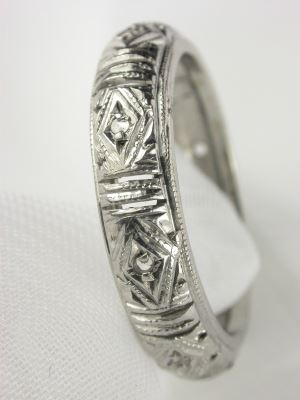 Art Deco Filigree Wedding Ring