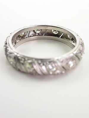 Filigree and Diamond Antique Wedding Ring