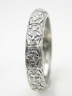  Art Deco Filigree Wedding Ring