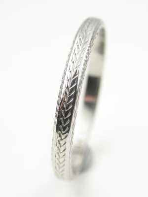 Antique Wedding Ring with Wheat Motif
