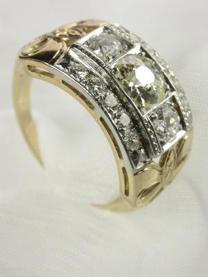Antique Post Art Deco Wedding Ring