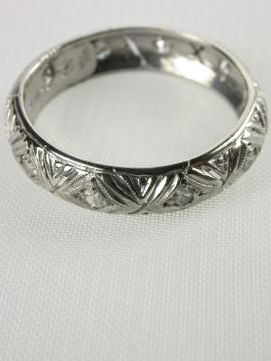 1954 Filigree Vintage Wedding Ring, RG-1367