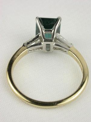 Two Toned Tourmaline Engagement Ring