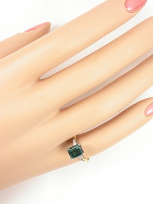Two Toned Tourmaline Engagement Ring