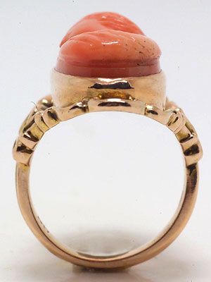 Victorian Coral Antique Ring