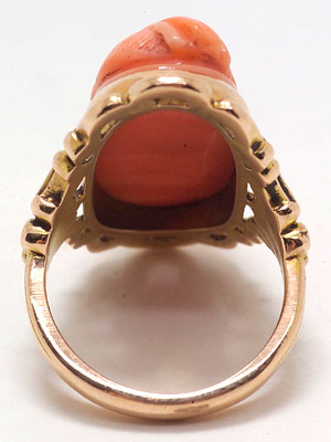 Victorian Coral Antique Ring