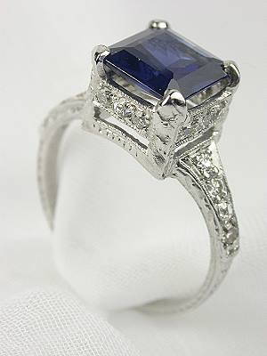 1930s Antique Sapphire Engagement Ring