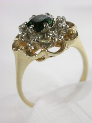 Tourmaline Antique Engagement Ring