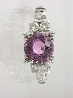 Antique Pink Sapphire Engagement Ring