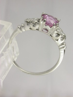 Antique Pink Sapphire Engagement Ring